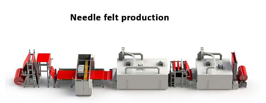 Needle felt production