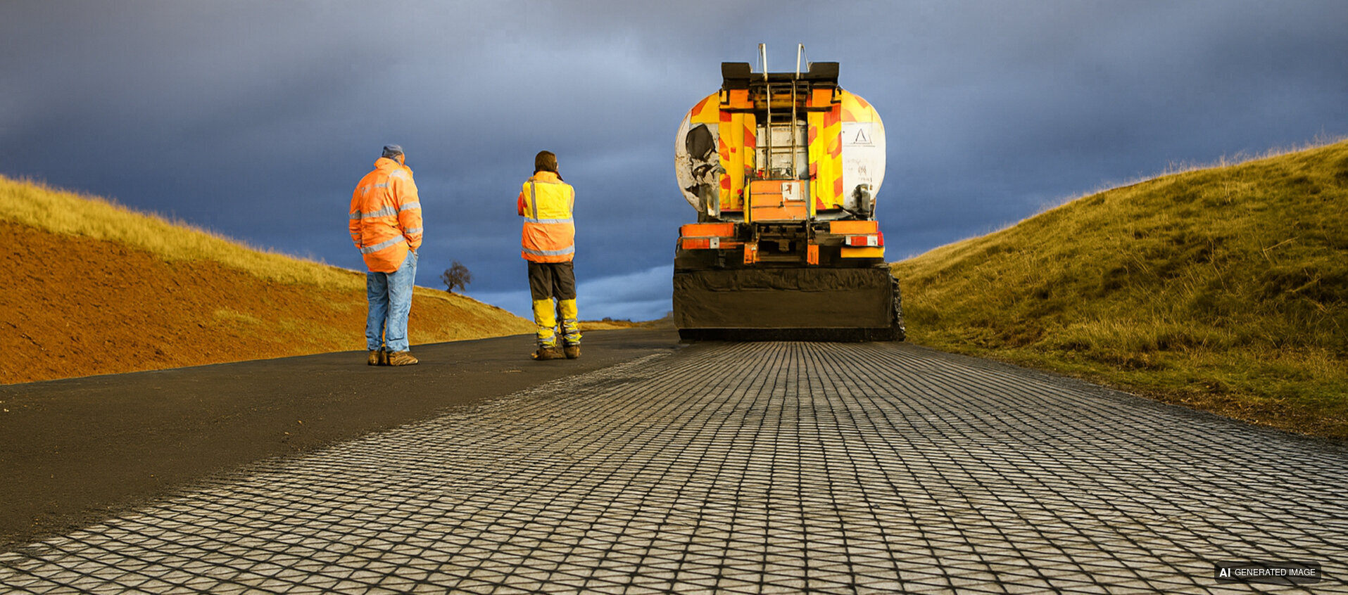GEOTECH grid mesh for road construction